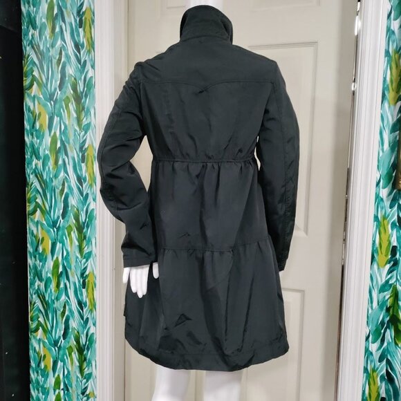 Valentino R.E.D Black Raincoat/Shacket Peplum Whimsy Goth Babydoll 40 S/M - Picture 3 of 15